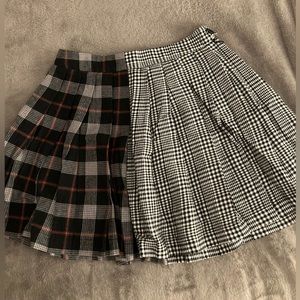 Women’s reworked plaid mini skirt